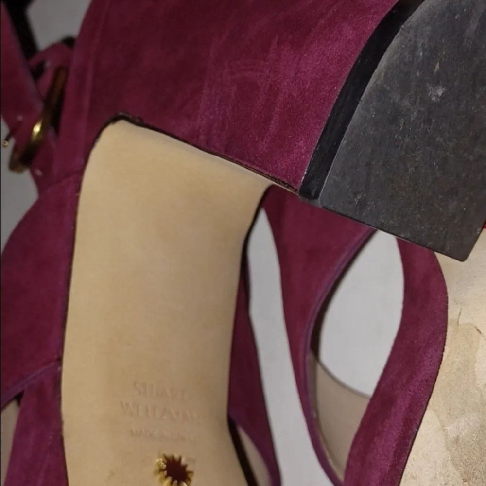 STUART WEITZMAN Jerry Suede Platform Heeled Sandals Size 9 NWOT9